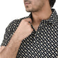Men’s Black Printed Polo Shirt – Stylish Casual Wear